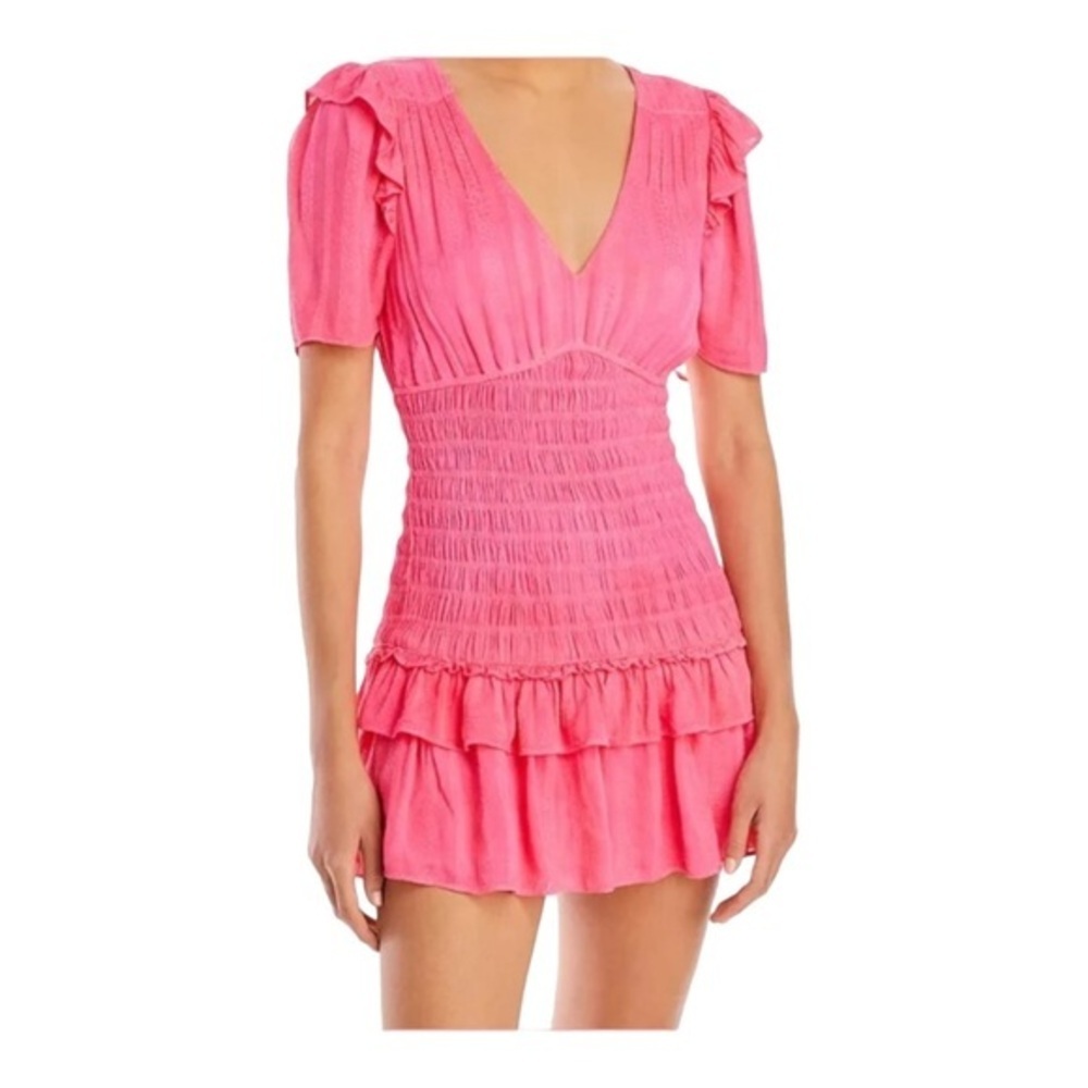 LoveShackFancy Pink Mini Dress